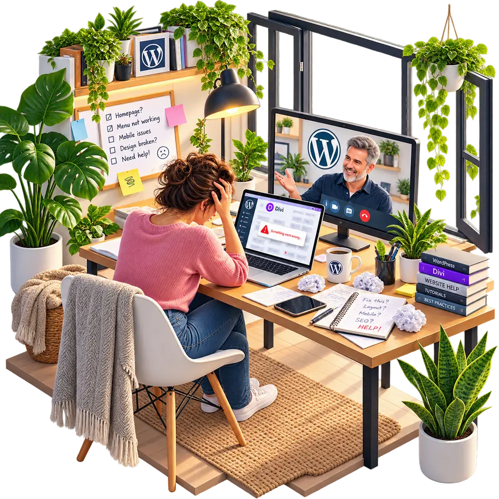 Een training WordPress Divi 5 met een kleine groep of individueel werken aan je eigen website.